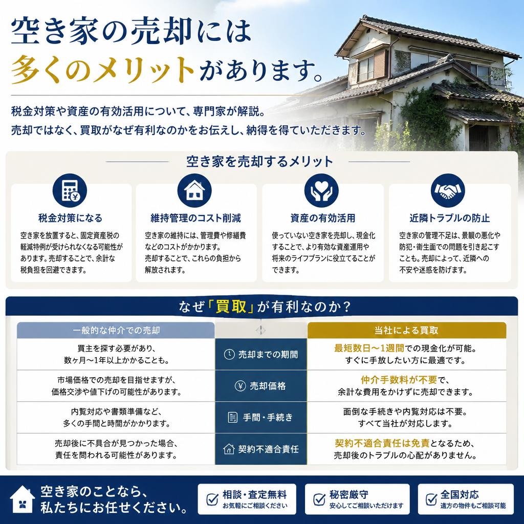 専門家が教える空き家買取のメリット