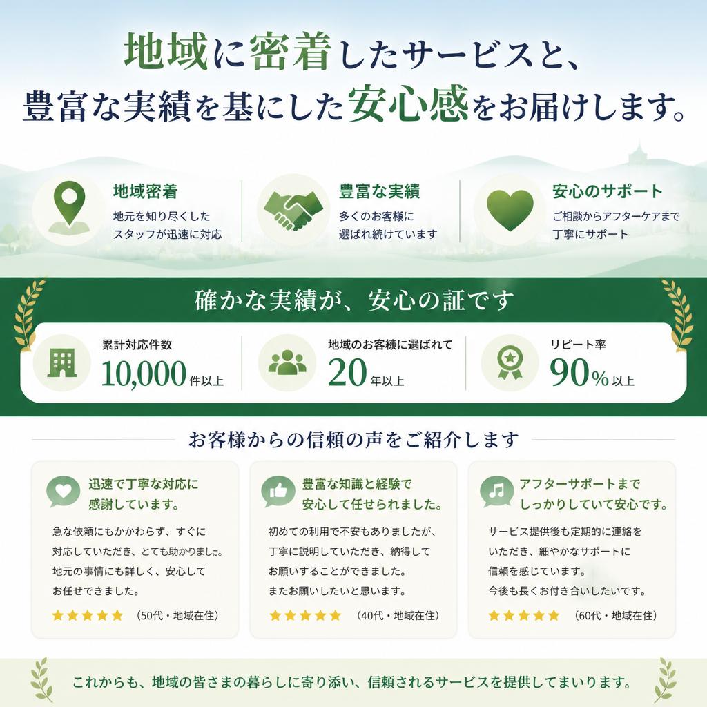 選ばれる理由と実績
